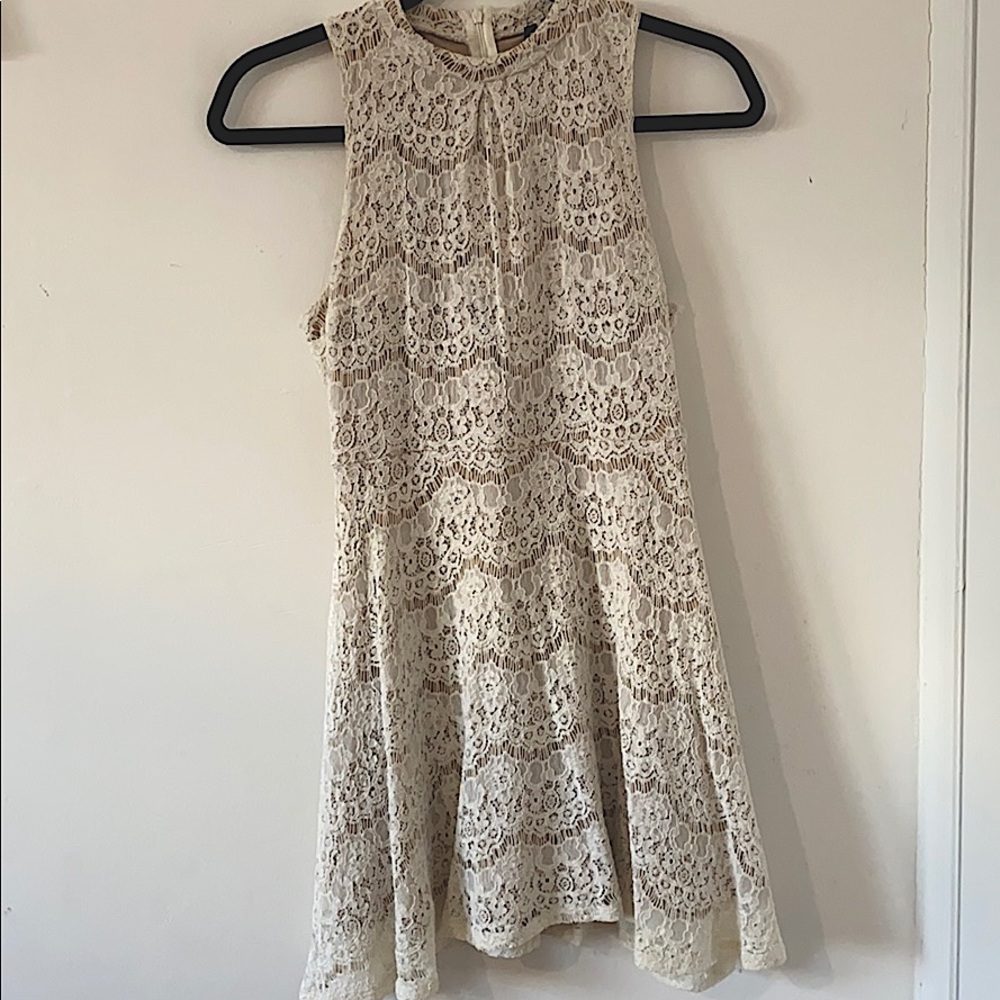 Sweet Creme floral texture dress-